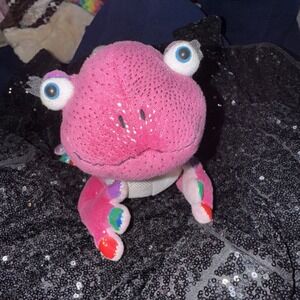 GANZ Webkinz Pink Gecko HM462‎ Plush Glitter Soft Collectible Stuffed Animal